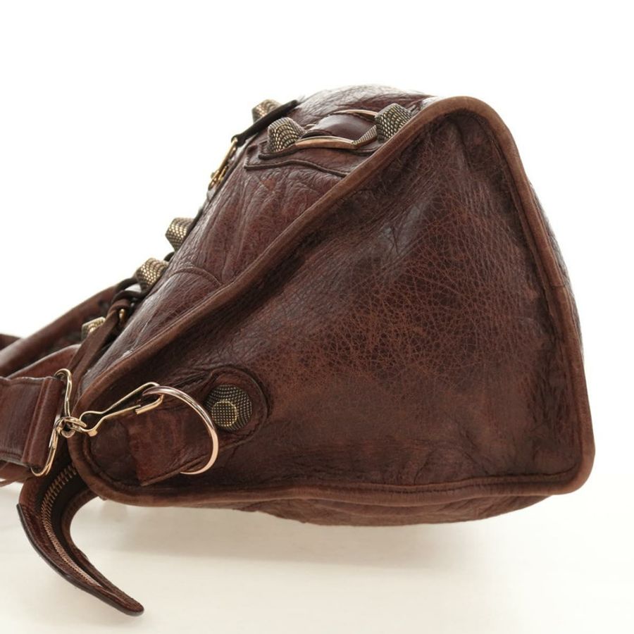 【日本直送】BALENCIAGA The Giant Part-Time Bag 皮革雙肩包 棕色/金色 173082 正品 185300SM-2