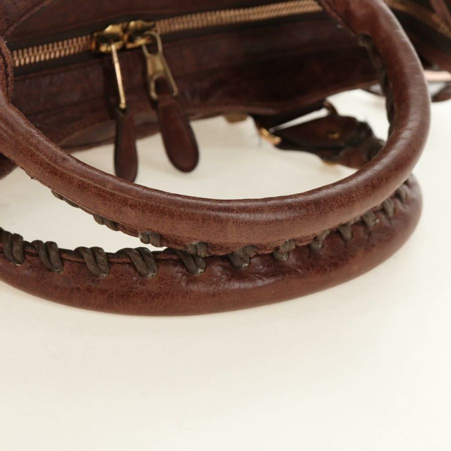 【日本直送】BALENCIAGA The Giant Part-Time Bag 皮革雙肩包 棕色/金色 173082 正品 185300SM-7