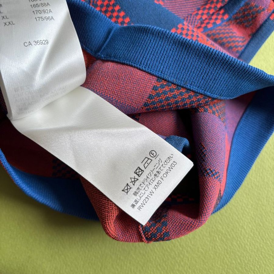 ::Louis Vuitton:: 經典拼色格紋 坦克運動背心 短褲 套裝 Red Monogram Damier Knit Sports Cropped Tank-14
