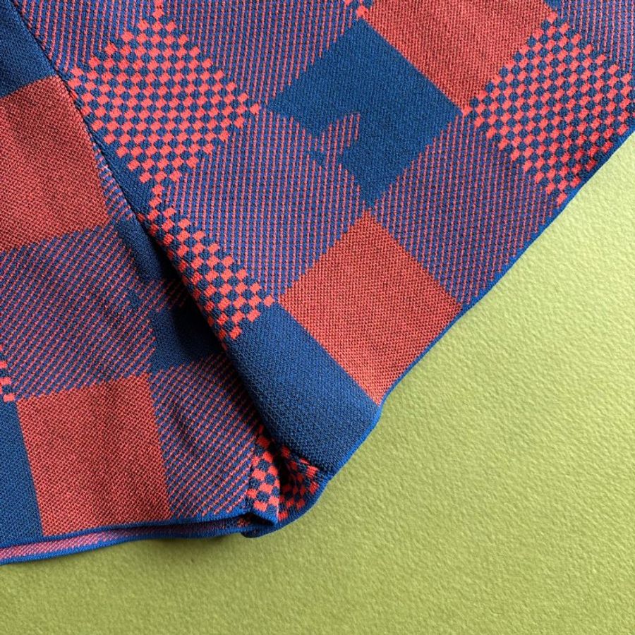 ::Louis Vuitton:: 經典拼色格紋 坦克運動背心 短褲 套裝 Red Monogram Damier Knit Sports Cropped Tank-20