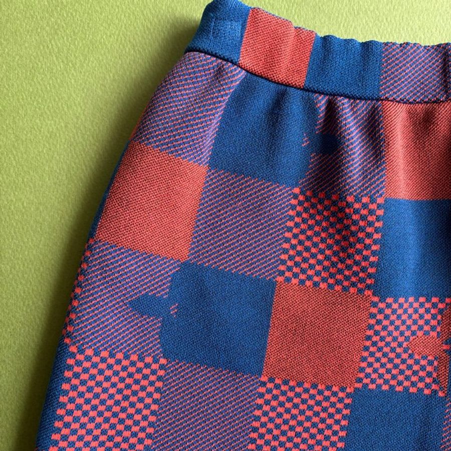 ::Louis Vuitton:: 經典拼色格紋 坦克運動背心 短褲 套裝 Red Monogram Damier Knit Sports Cropped Tank-26
