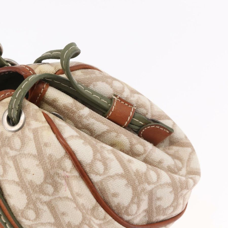 【日本直送】Christian Dior Trotter帆布浪漫手提包 PVC 米色銀色 正品 185730SAV-17