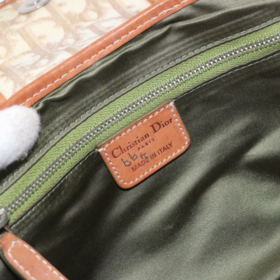 【日本直送】Christian Dior Trotter帆布浪漫手提包 PVC 米色銀色 正品 185730SAV-19