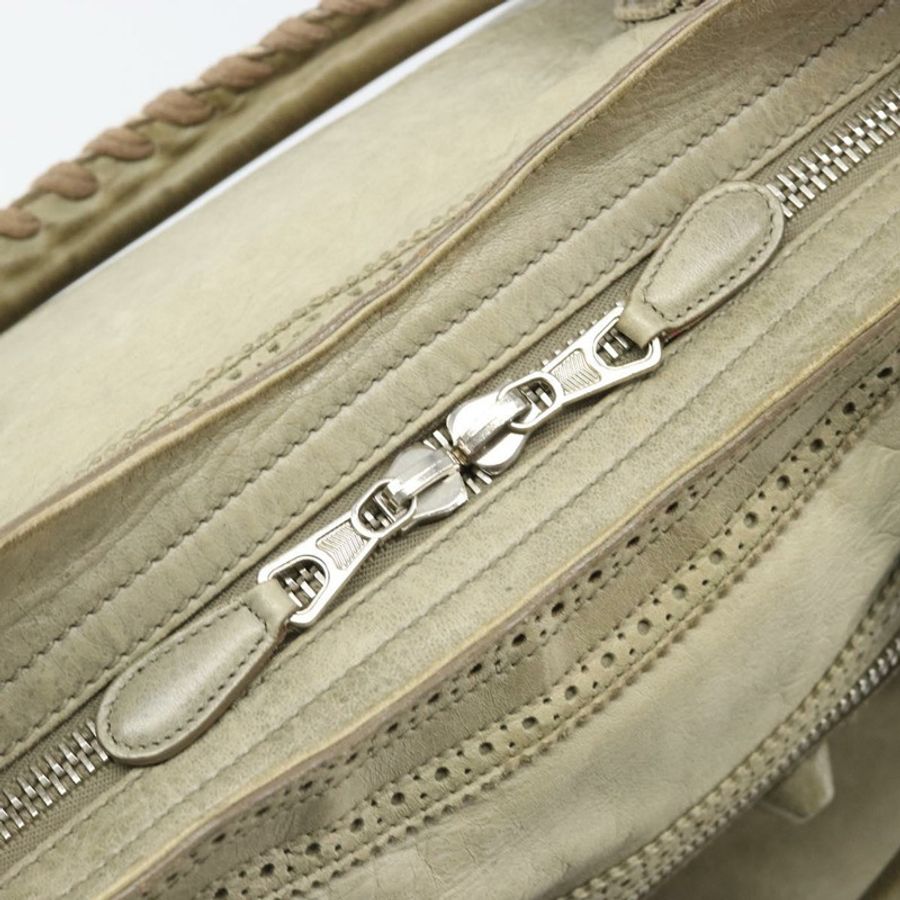 【日本直送】BALENCIAGA Giant City Bag 皮革 2way Gray Silver 204529 Auth yk20579SAV-21