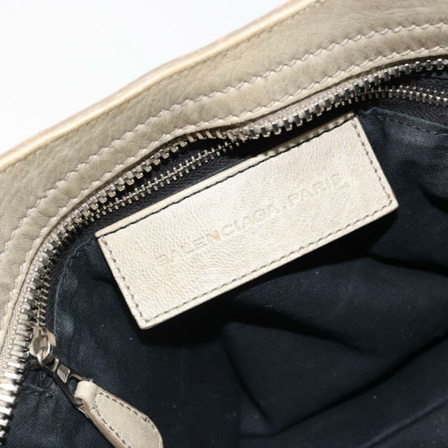【日本直送】BALENCIAGA Giant City Bag 皮革 2way Gray Silver 204529 Auth yk20579SAV-22