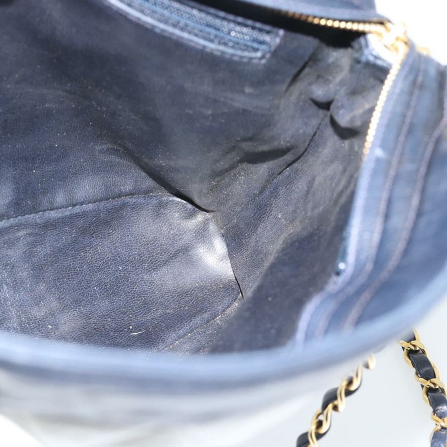 【日本直送】香奈兒 (CHANEL) 絎縫鏈條肩背包 白色 金色 CC 標誌 正品 mr2545V-18