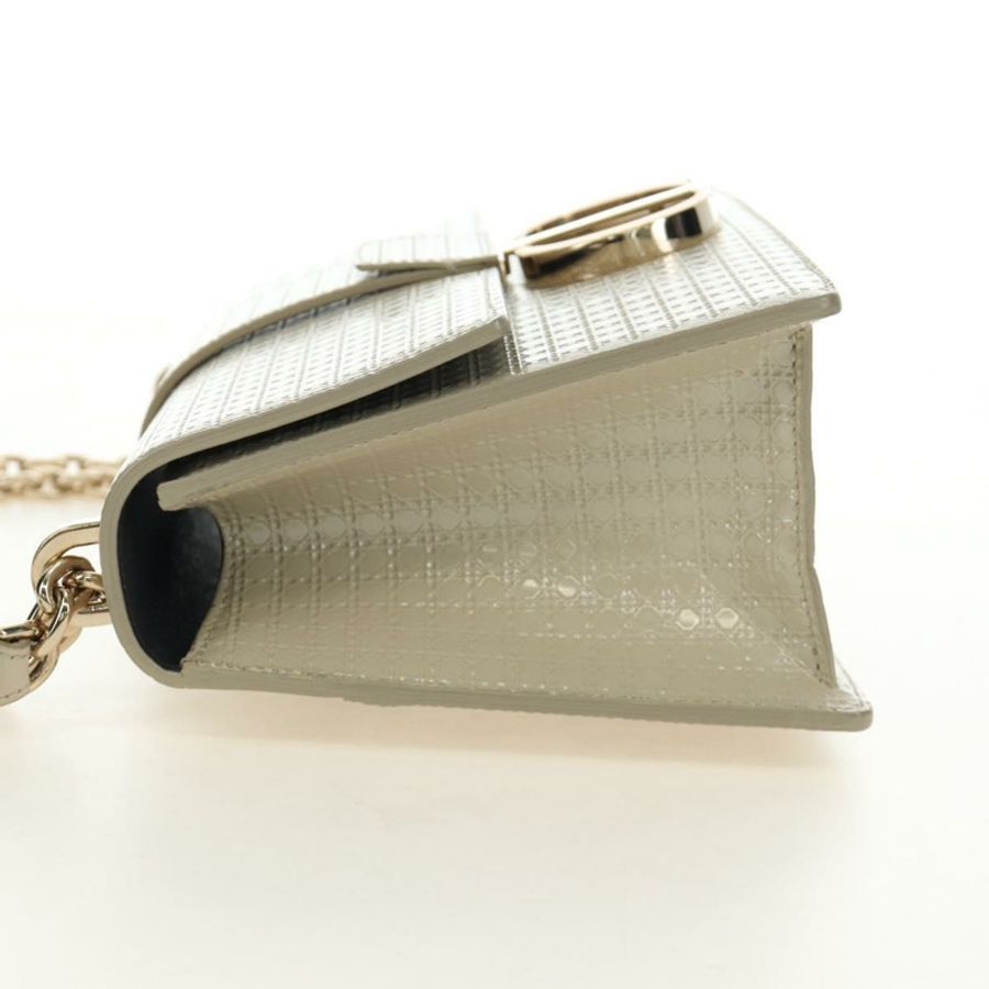 【日本直送】Christian Dior Montaigne 鏈條包 漆皮 米色 金 正品 ar13976V-2
