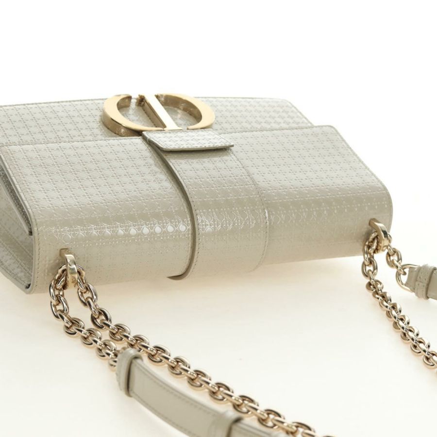 【日本直送】Christian Dior Montaigne 鏈條包 漆皮 米色 金 正品 ar13976V-5