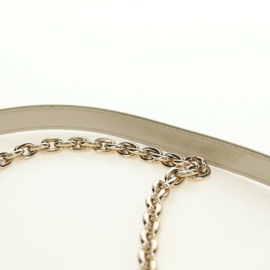 【日本直送】Christian Dior Montaigne 鏈條包 漆皮 米色 金 正品 ar13976V-8