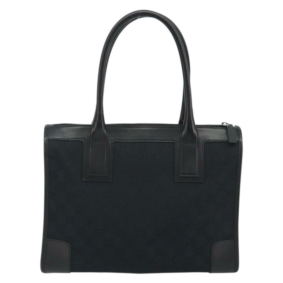 【日本直送】GUCCI GG帆布手提包 黑色 銀色 000 0855 正品 am11991V-2