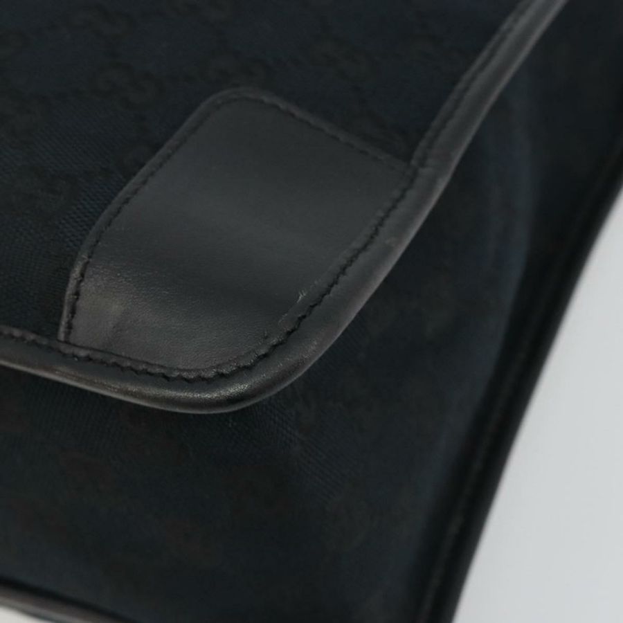 【日本直送】GUCCI GG帆布手提包 黑色 銀色 000 0855 正品 am11991V-9