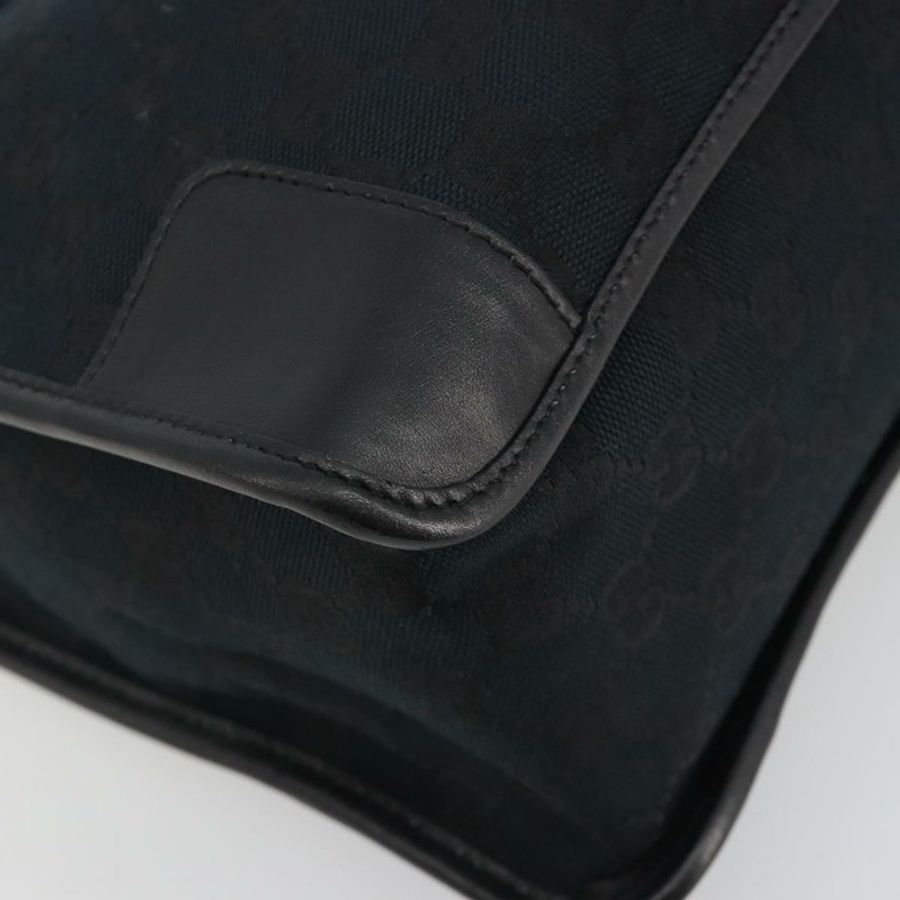 【日本直送】GUCCI GG帆布手提包 黑色 銀色 000 0855 正品 am11991V-12