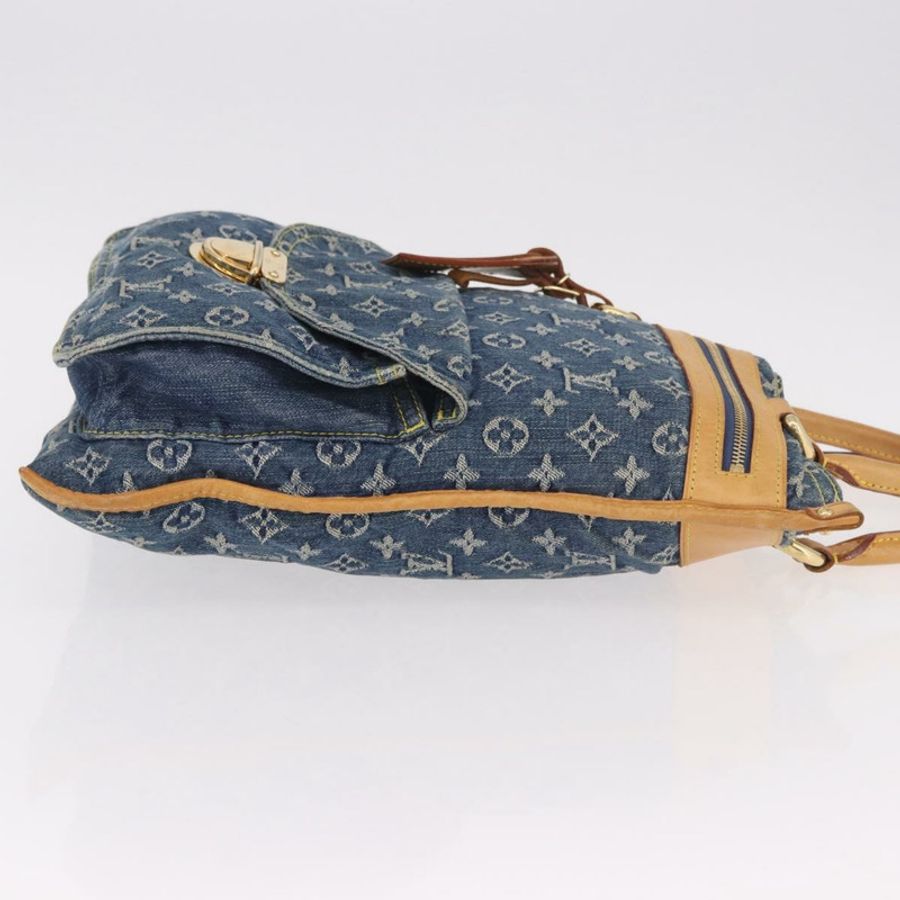 【日本直送】路易威登 Monogram Denim 平底購物手提包 藍色 M95018 LV 正品 190156SAV-3