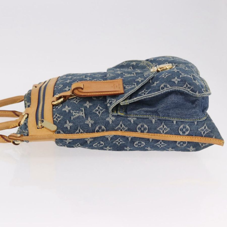 【日本直送】路易威登 Monogram Denim 平底購物手提包 藍色 M95018 LV 正品 190156SAV-4