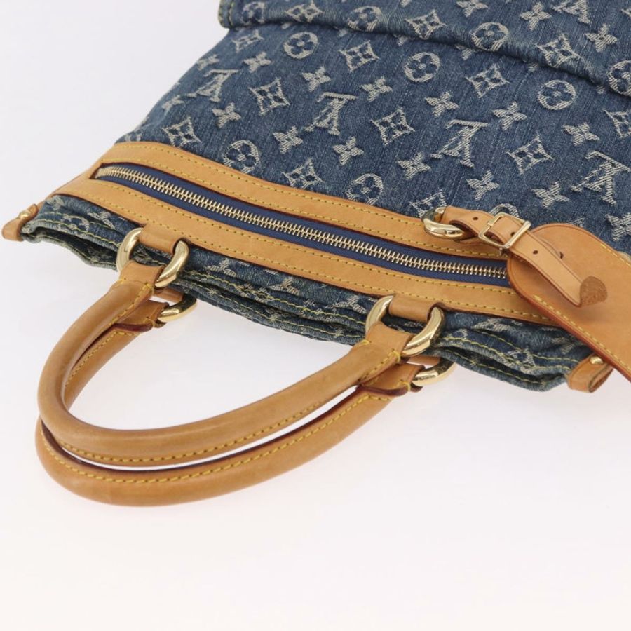 【日本直送】路易威登 Monogram Denim 平底購物手提包 藍色 M95018 LV 正品 190156SAV-5