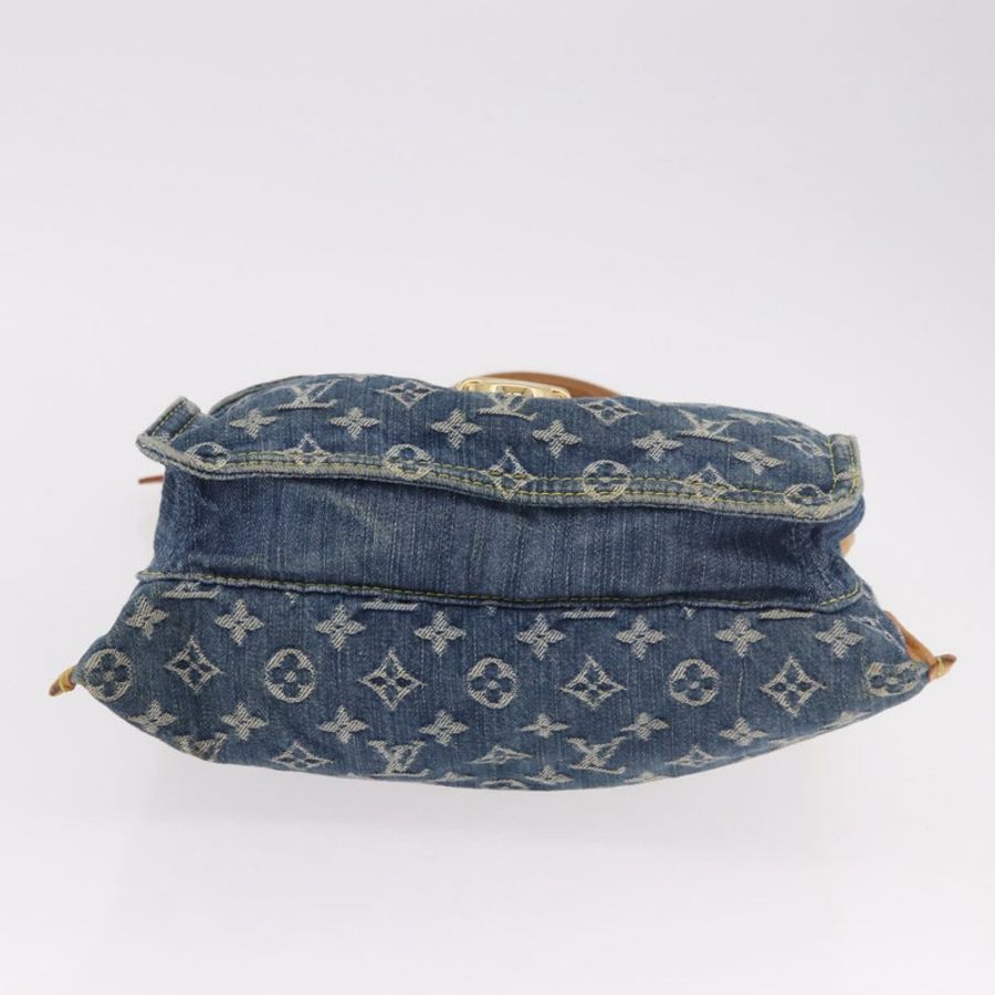 【日本直送】路易威登 Monogram Denim 平底購物手提包 藍色 M95018 LV 正品 190156SAV-8