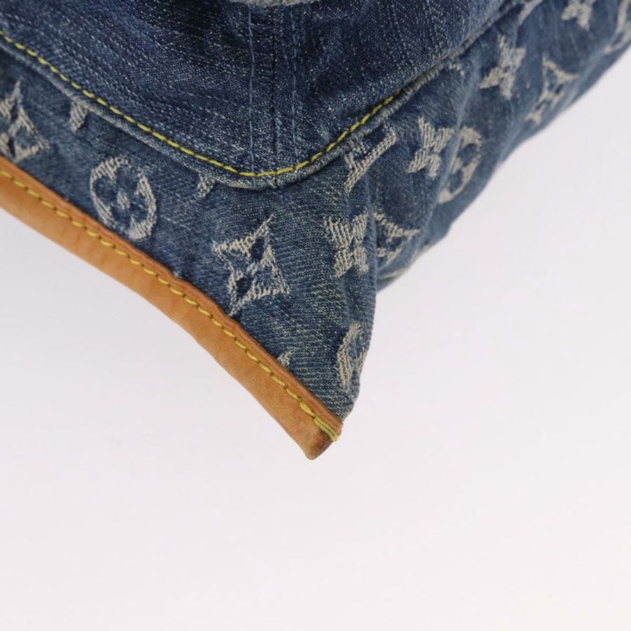 【日本直送】路易威登 Monogram Denim 平底購物手提包 藍色 M95018 LV 正品 190156SAV-9