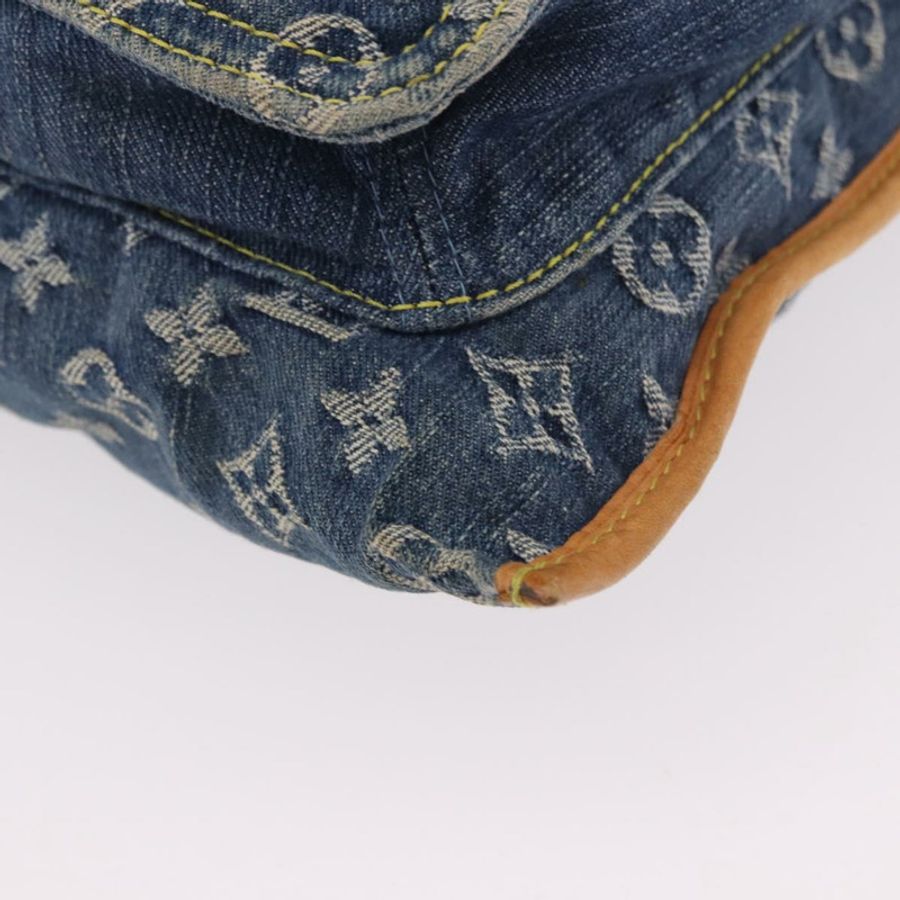 【日本直送】路易威登 Monogram Denim 平底購物手提包 藍色 M95018 LV 正品 190156SAV-10