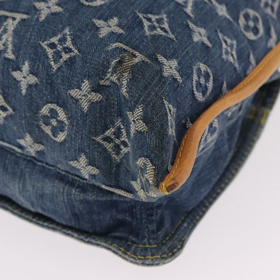 【日本直送】路易威登 Monogram Denim 平底購物手提包 藍色 M95018 LV 正品 190156SAV-12