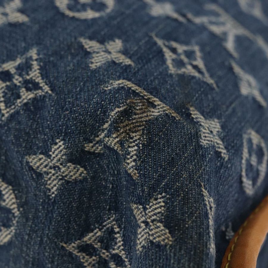 【日本直送】路易威登 Monogram Denim 平底購物手提包 藍色 M95018 LV 正品 190156SAV-13
