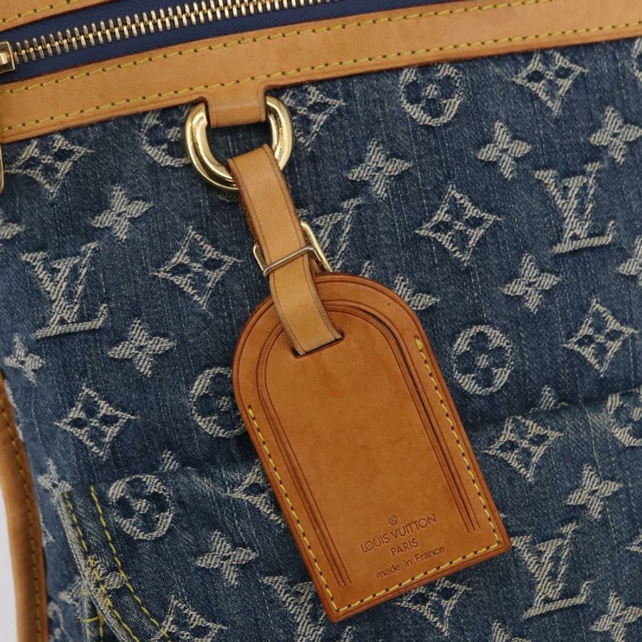 【日本直送】路易威登 Monogram Denim 平底購物手提包 藍色 M95018 LV 正品 190156SAV-14