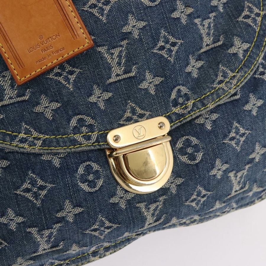 【日本直送】路易威登 Monogram Denim 平底購物手提包 藍色 M95018 LV 正品 190156SAV-15