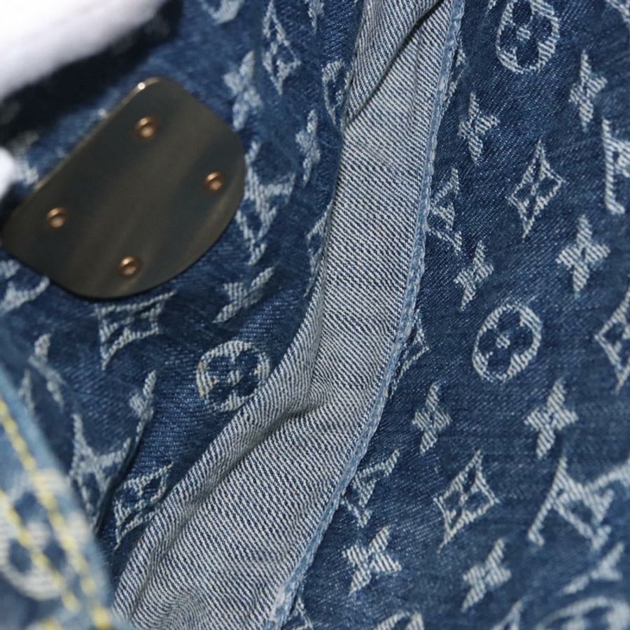 【日本直送】路易威登 Monogram Denim 平底購物手提包 藍色 M95018 LV 正品 190156SAV-23