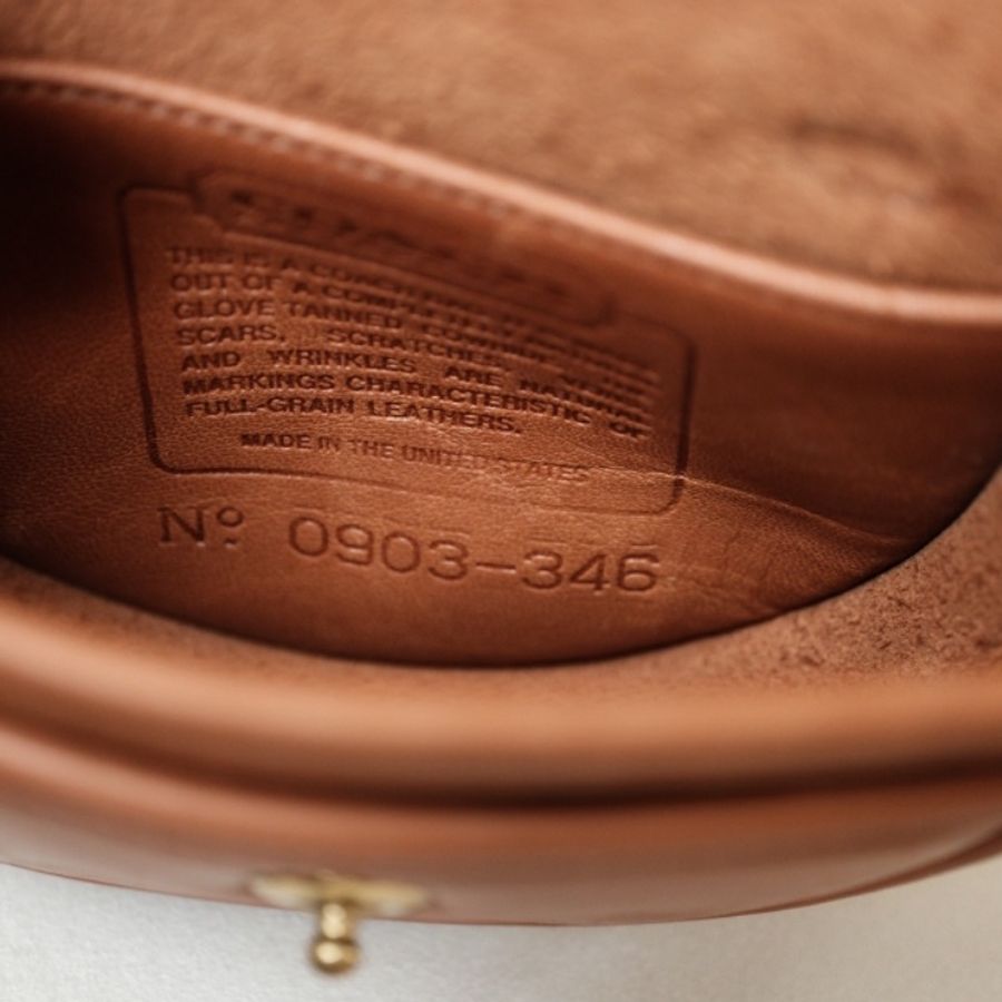 COACH Vintage 1980s 經典絕版美製 焦糖琥珀棕馬鞍斜背包-9