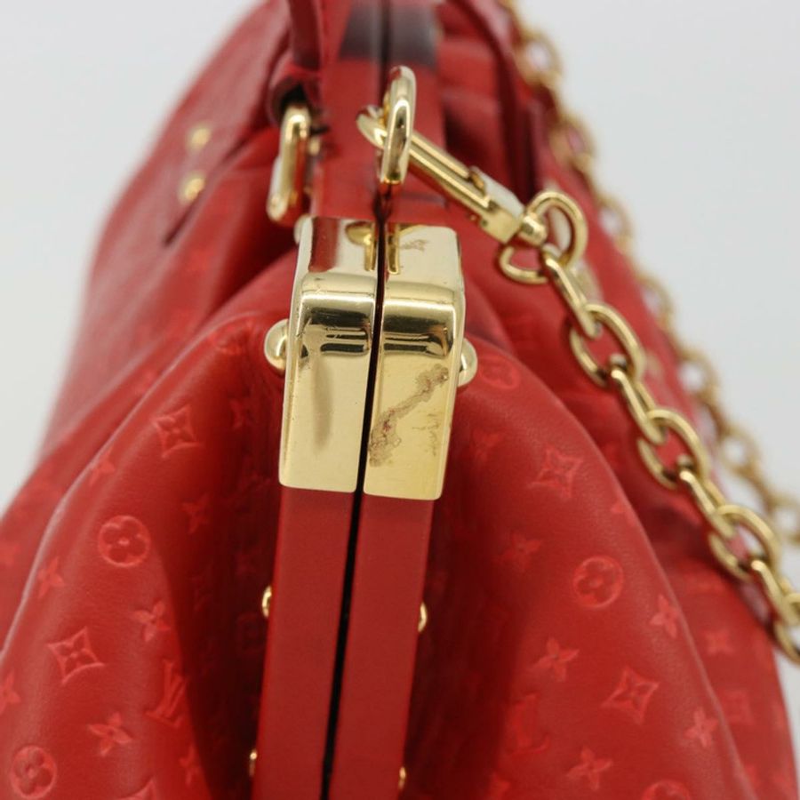 【日本直送】路易威登 (LOUIS VUITTON) Nanogram Monogram 手拿包 紅色 M22327 LV Auth ka5104SM-4