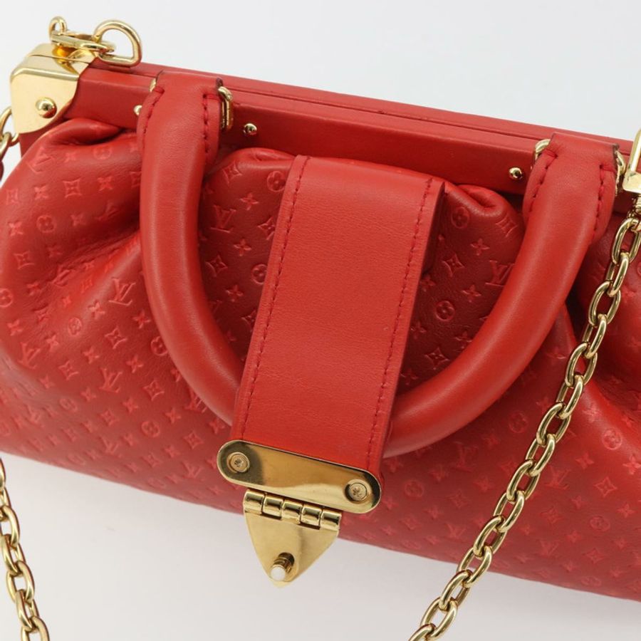 【日本直送】路易威登 (LOUIS VUITTON) Nanogram Monogram 手拿包 紅色 M22327 LV Auth ka5104SM-20