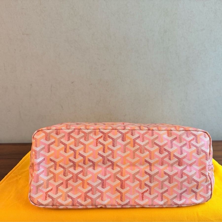 GOYARD/戈雅 櫻花粉帆布老花hobo購物袋/托特包pm-1