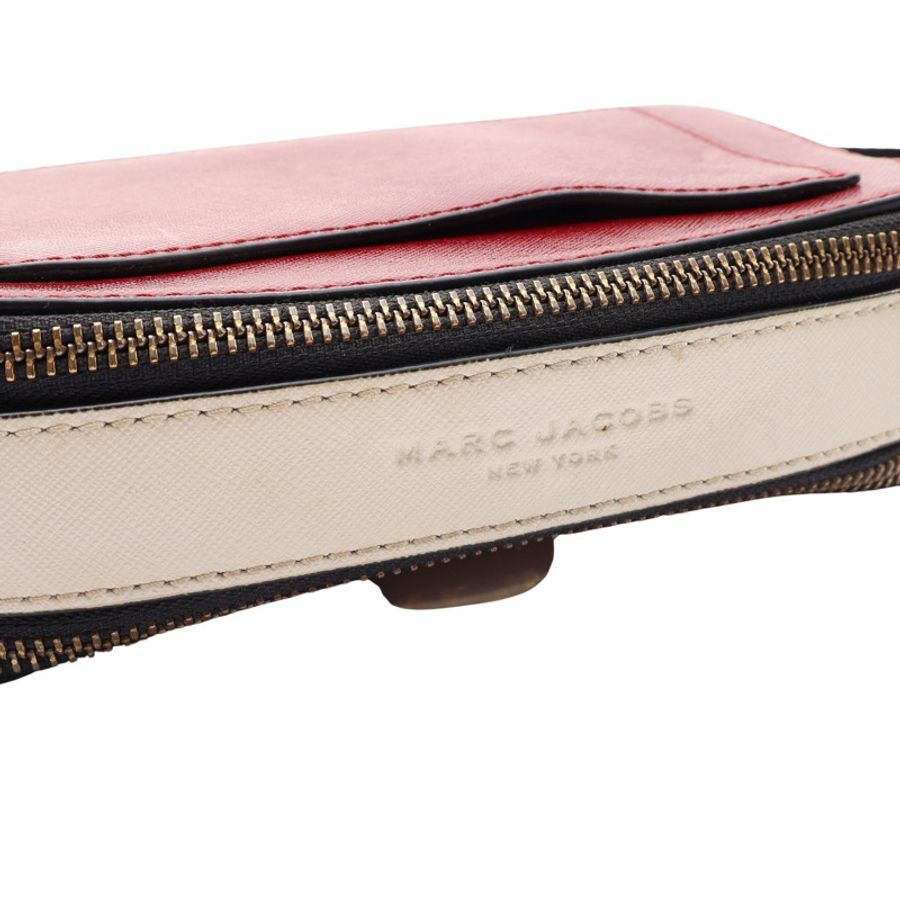 MARC JACOBS 馬克·雅各布斯 The Snapshot 肩背包 紅/灰色 牛皮 M0012007-9