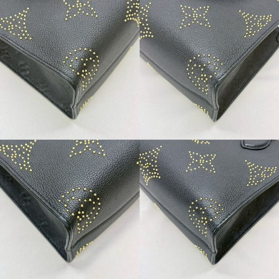 LV OnTheGo PM小款黑色鉚釘手提包-9