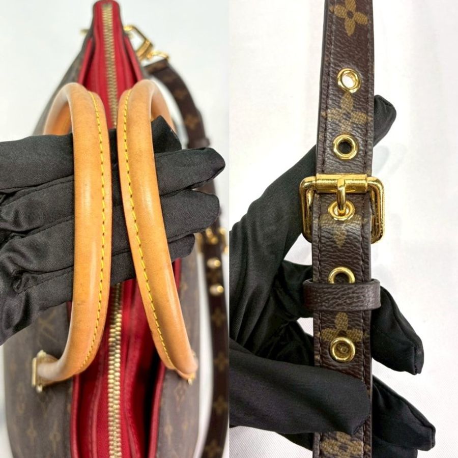 LV Pallas MM老花手提肩背包-7