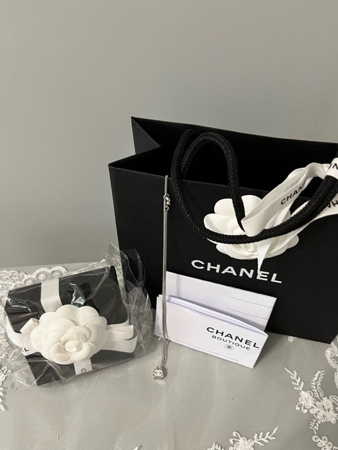 CHANEL 香奈兒《全新》25C Cube 小方糖雙C項鍊 銀色|雙面Logo|可調式長短鍊 提供台灣購證-7