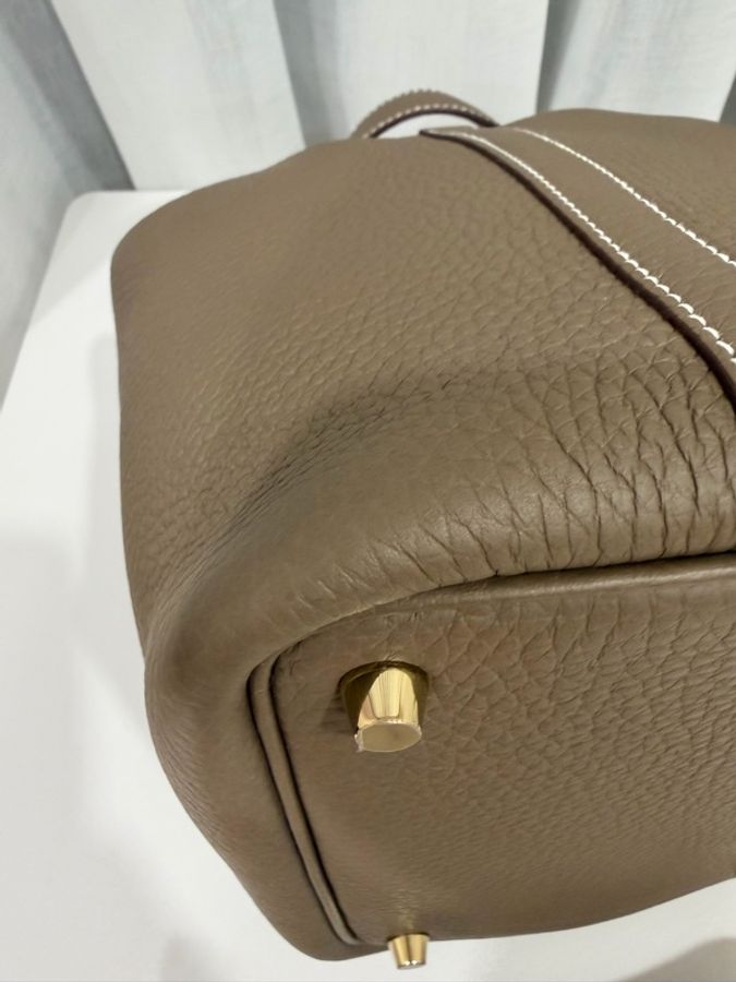 全新 / Hermes piction 18金扣 /大象灰 / 優雅實用-6