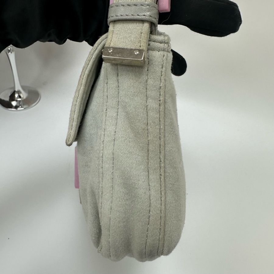【赫蒂國際精品】 Fendi Baguette 淡灰色布面肩背包 vintage-6