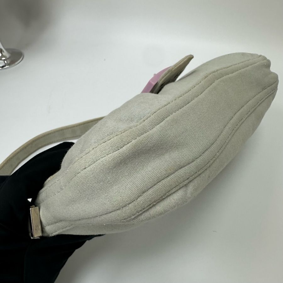 【赫蒂國際精品】 Fendi Baguette 淡灰色布面肩背包 vintage-27