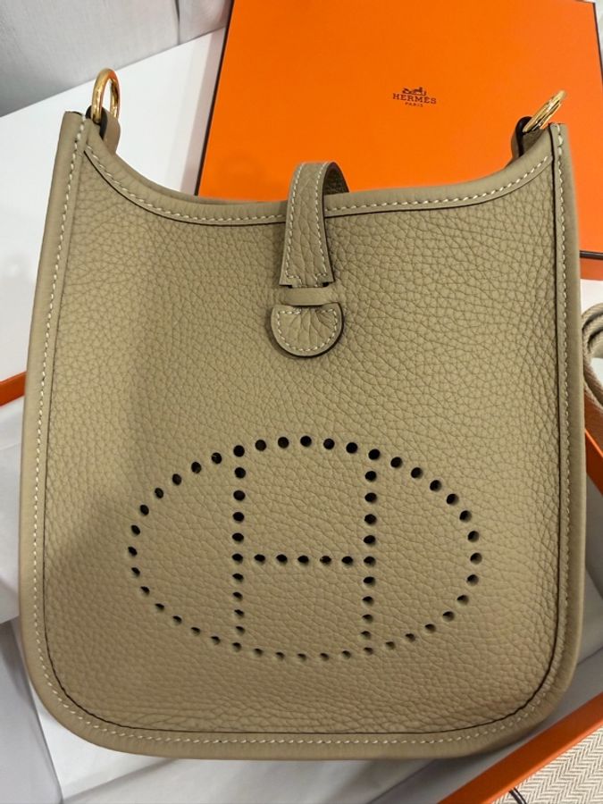 全新Hermes mini evelyne 16/ 二代 /風衣灰-0