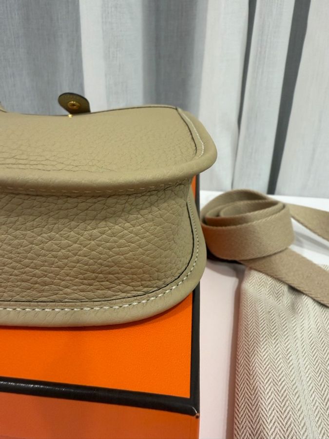 全新Hermes mini evelyne 16/ 二代 /風衣灰-6