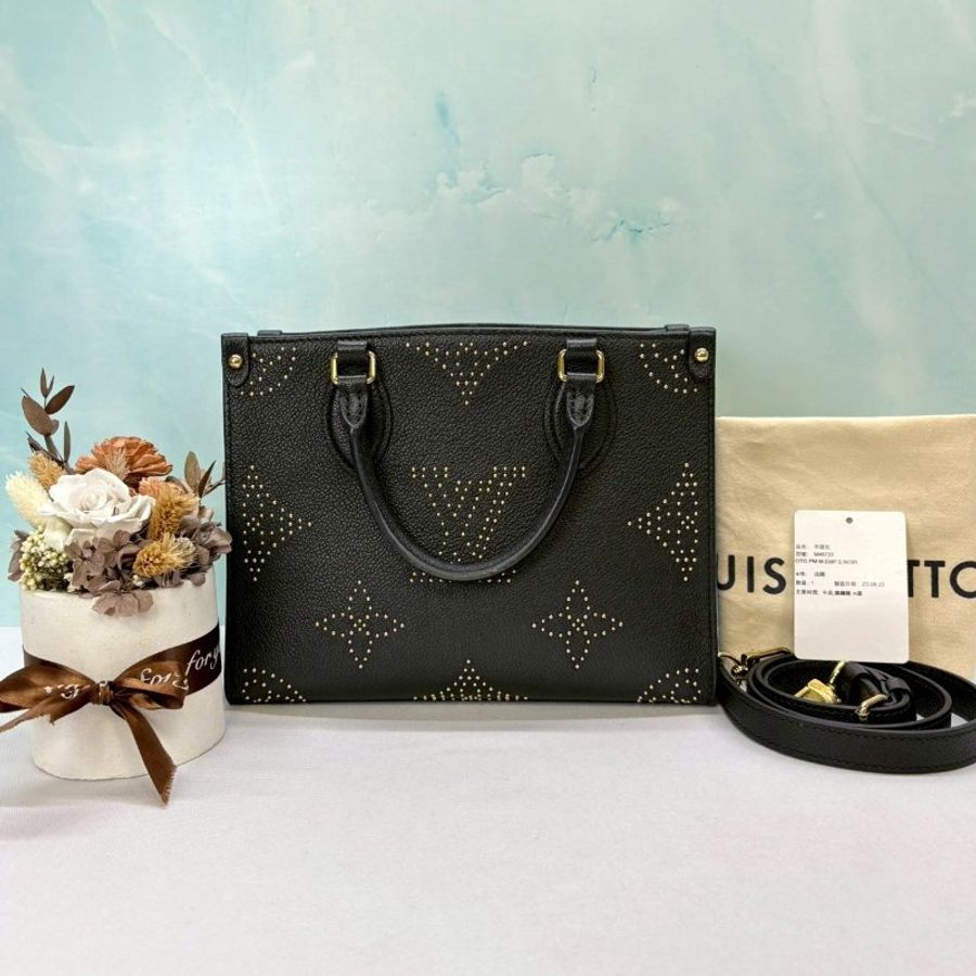 LV OnTheGo PM黑色鉚釘手提包-0
