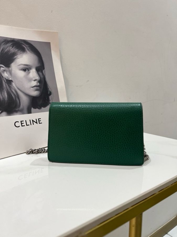 Gucci古馳 祖母綠鑽扣迷你酒神 尺寸:16×10有購證-2