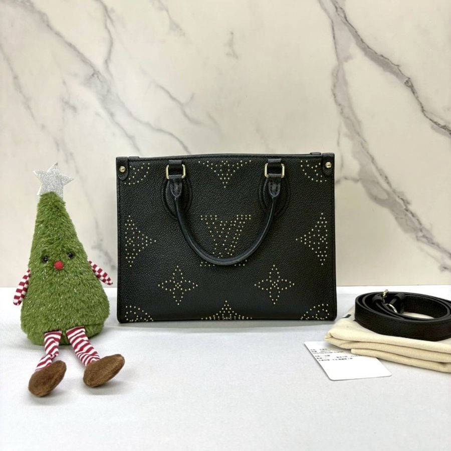 LV OnTheGo PM黑色金釘手提包-1