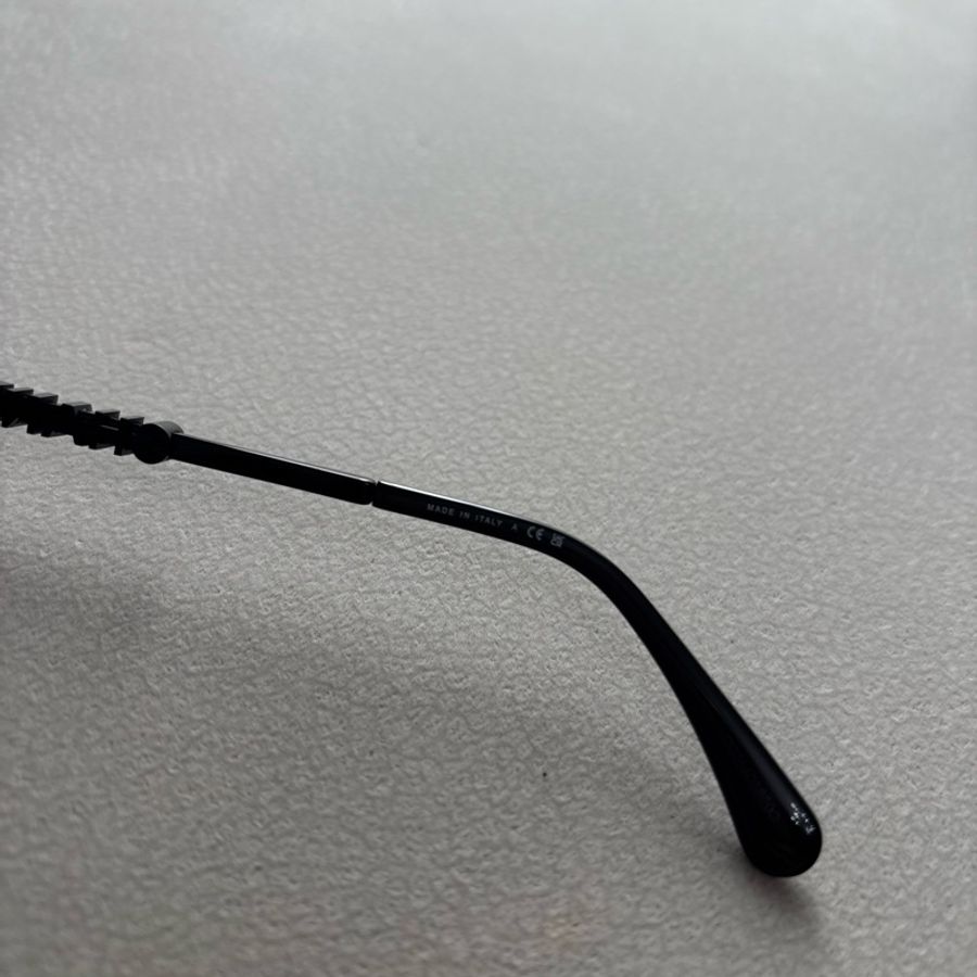 Chanel 香奈兒金屬飛官光學眼鏡 黑框黑字母2214-5