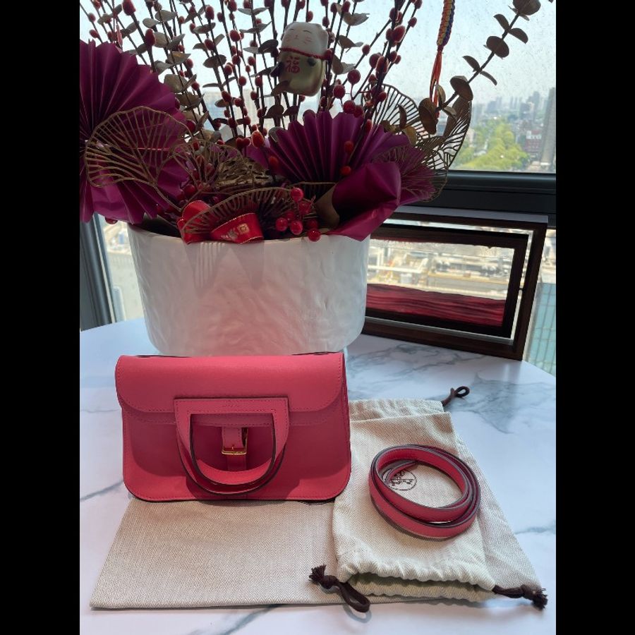 Hermès 愛馬仕 Halzan mini哈喇子
8W唇膏粉銀扣 Swift皮 99新-0