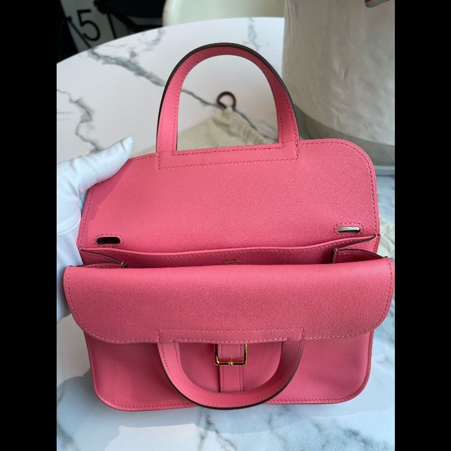 Hermès 愛馬仕 Halzan mini哈喇子
8W唇膏粉銀扣 Swift皮 99新-5