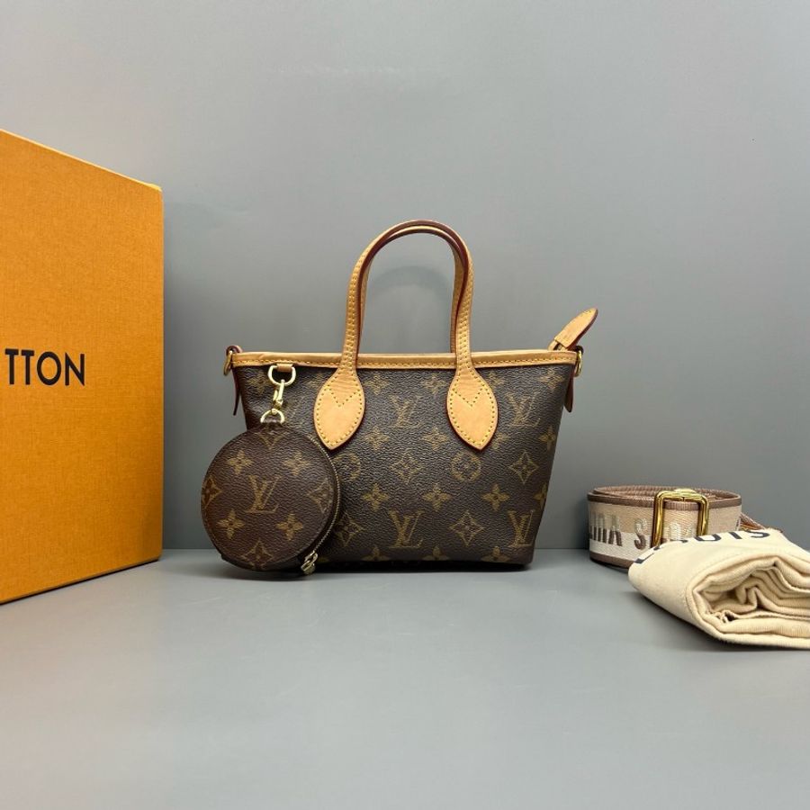 97新 二手LV路易威登neverfull bb老花晶片款-0