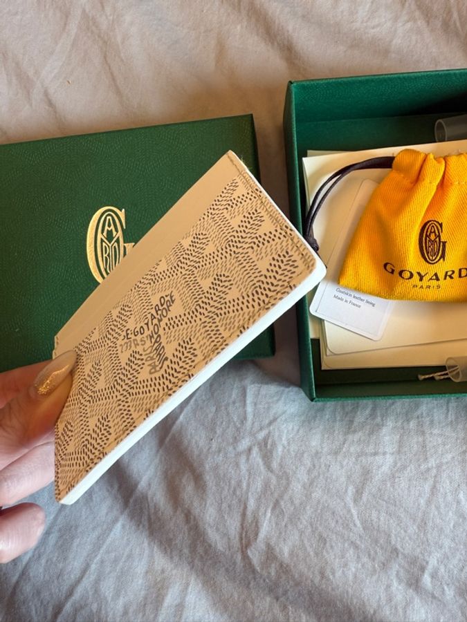 GOYARD 白色限量卡夾 全新-3