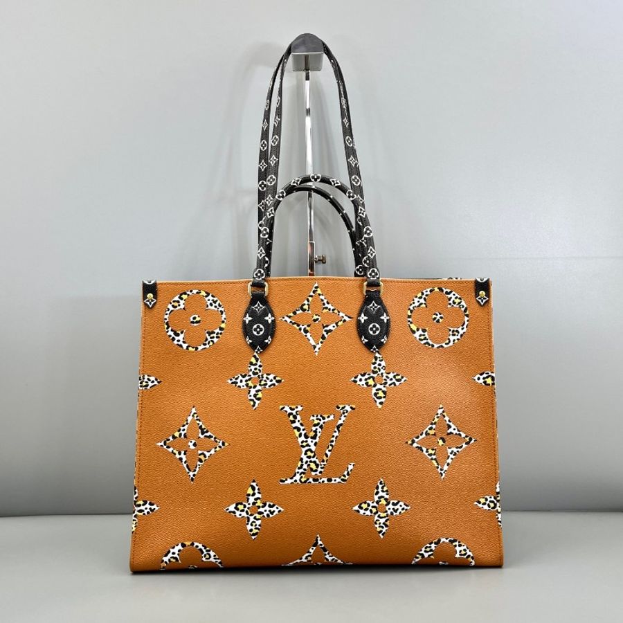 99新 二手LV Onthego大號焦糖拼黑/41*32*18cm-1