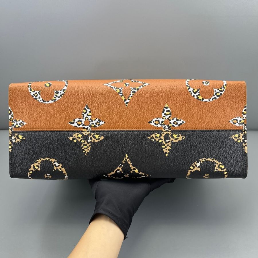 99新 二手LV Onthego大號焦糖拼黑/41*32*18cm-2